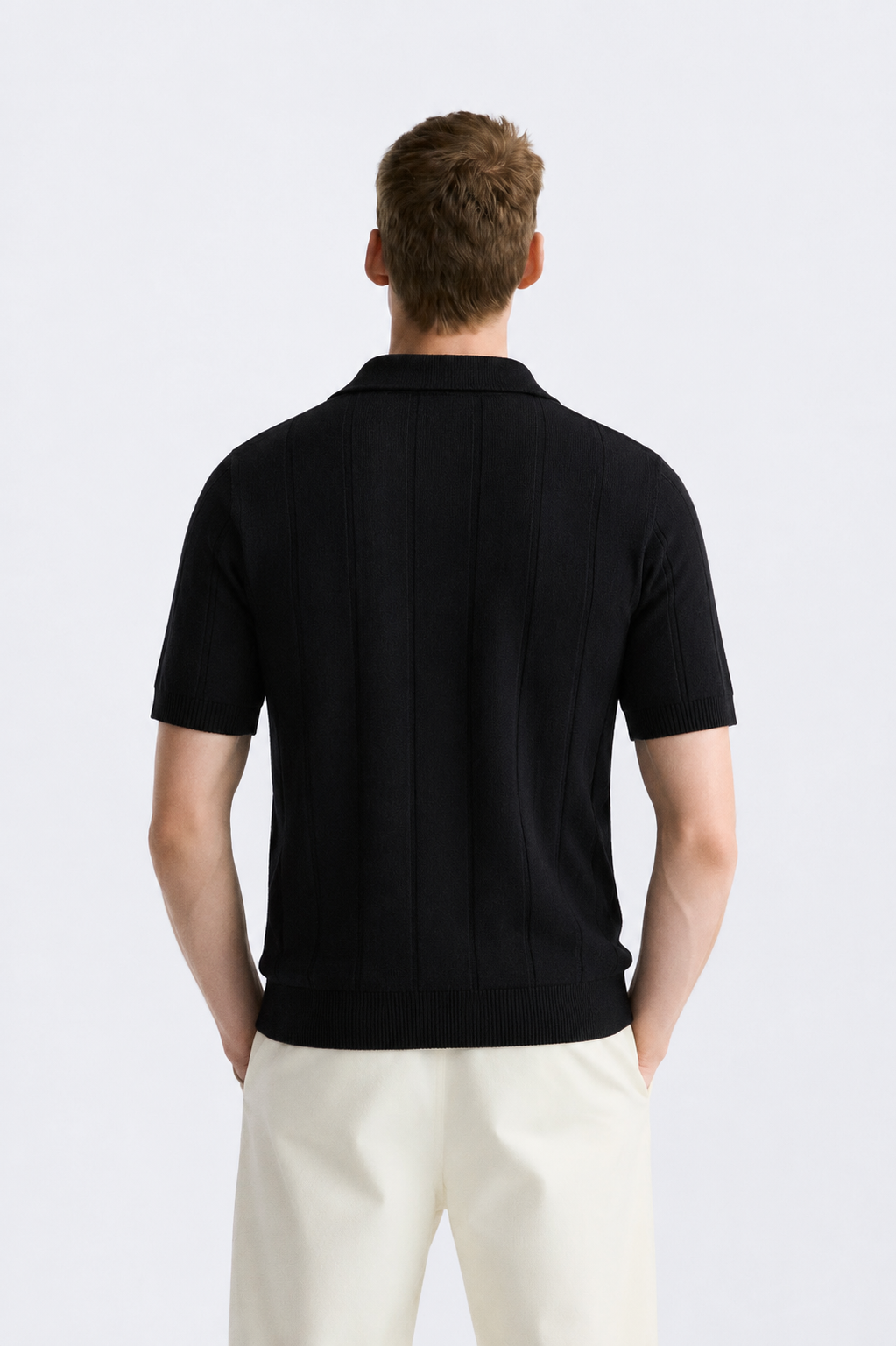 Black Polo Knit Shirt