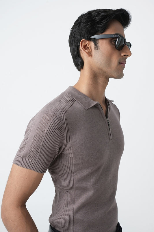 TRUFFLE POLO KNIT SHIRT