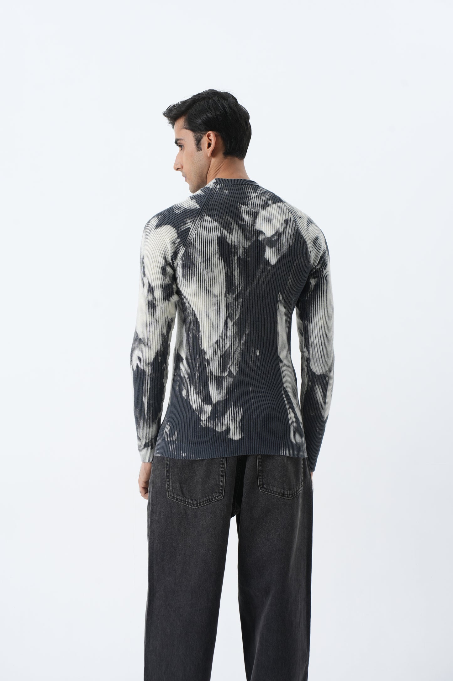 CHARCOAL CLOUD RIBBED SWEATSHIRT