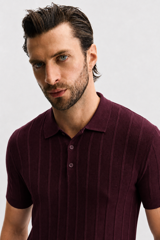 Maroon Polo Knit Shirt