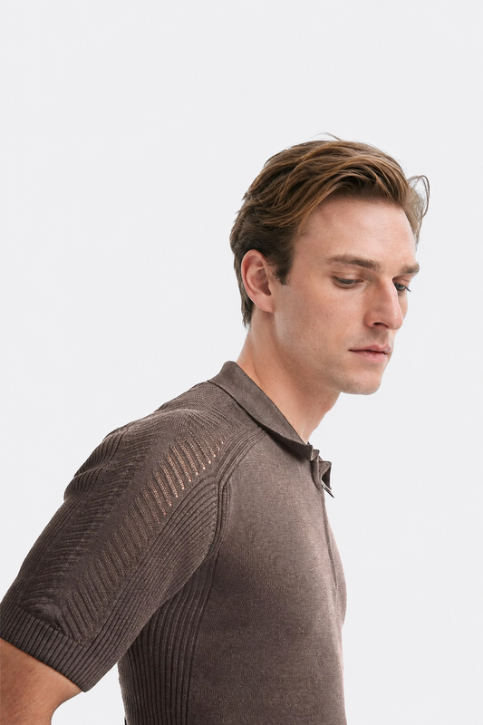 TRUFFLE POLO KNIT SHIRT