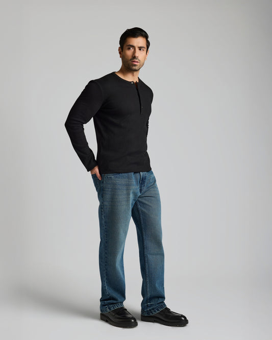 MID - BLUE STRAIGHT FIT JEANS