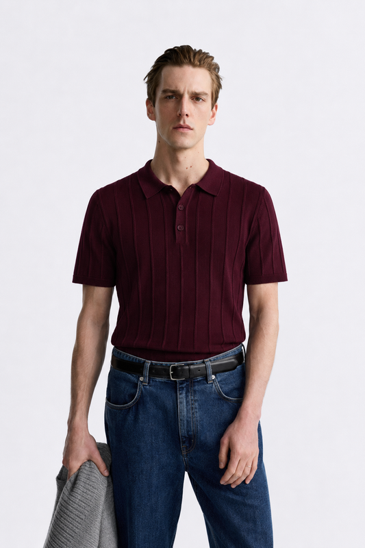 Maroon Polo Knit Shirt