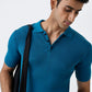SUMMER TEAL KNIT POLO SHIRT