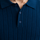RIBBED KNIT POLO SHIRT
