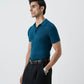 RIBBED KNIT POLO SHIRT