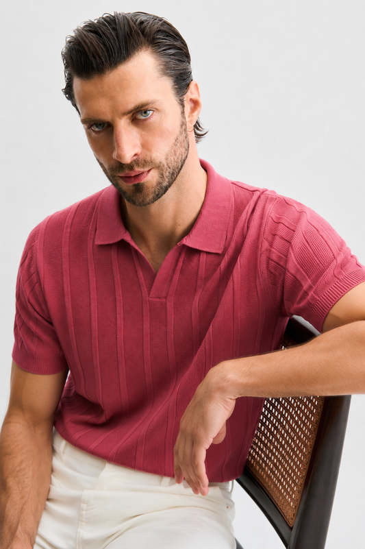 Cranberry Polo Knit Shirt