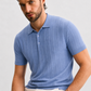 Powder Blue Polo Knit Shirt