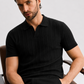 Jet Black Polo Knit Shirt