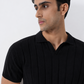 Jet Black Polo Knit Shirt