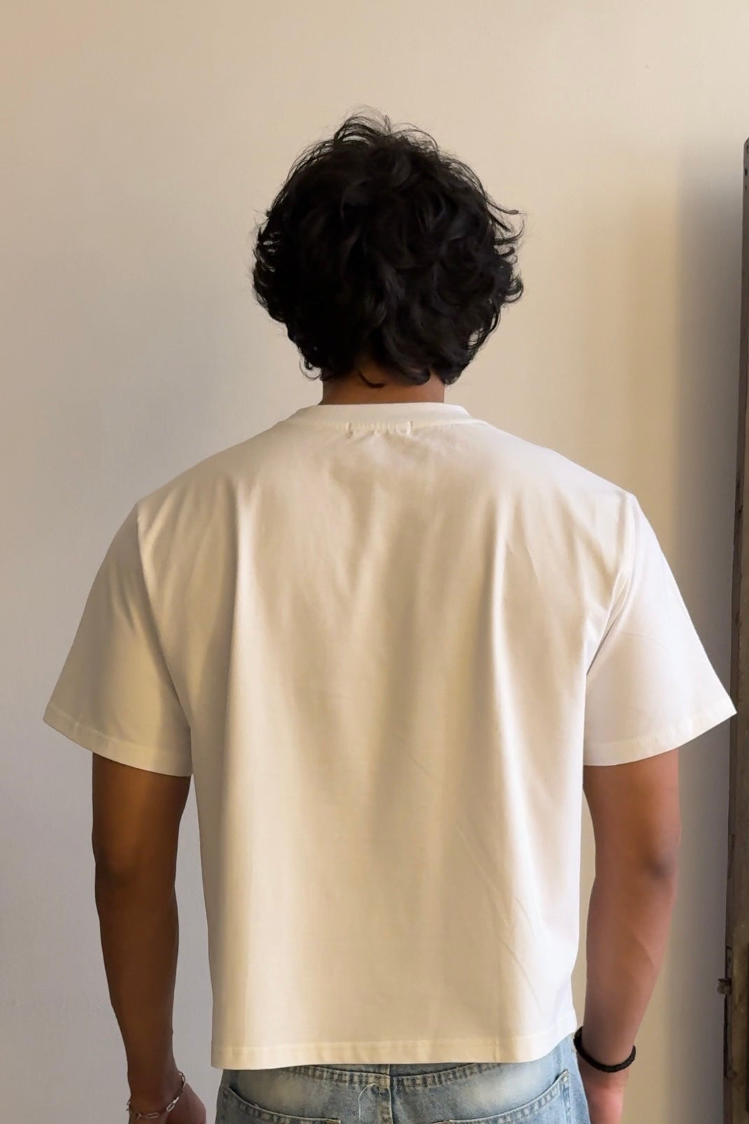 WHITE CROPPED T-SHIRT