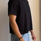 BLACK CROPPED T-SHIRT