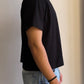 BLACK CROPPED T-SHIRT