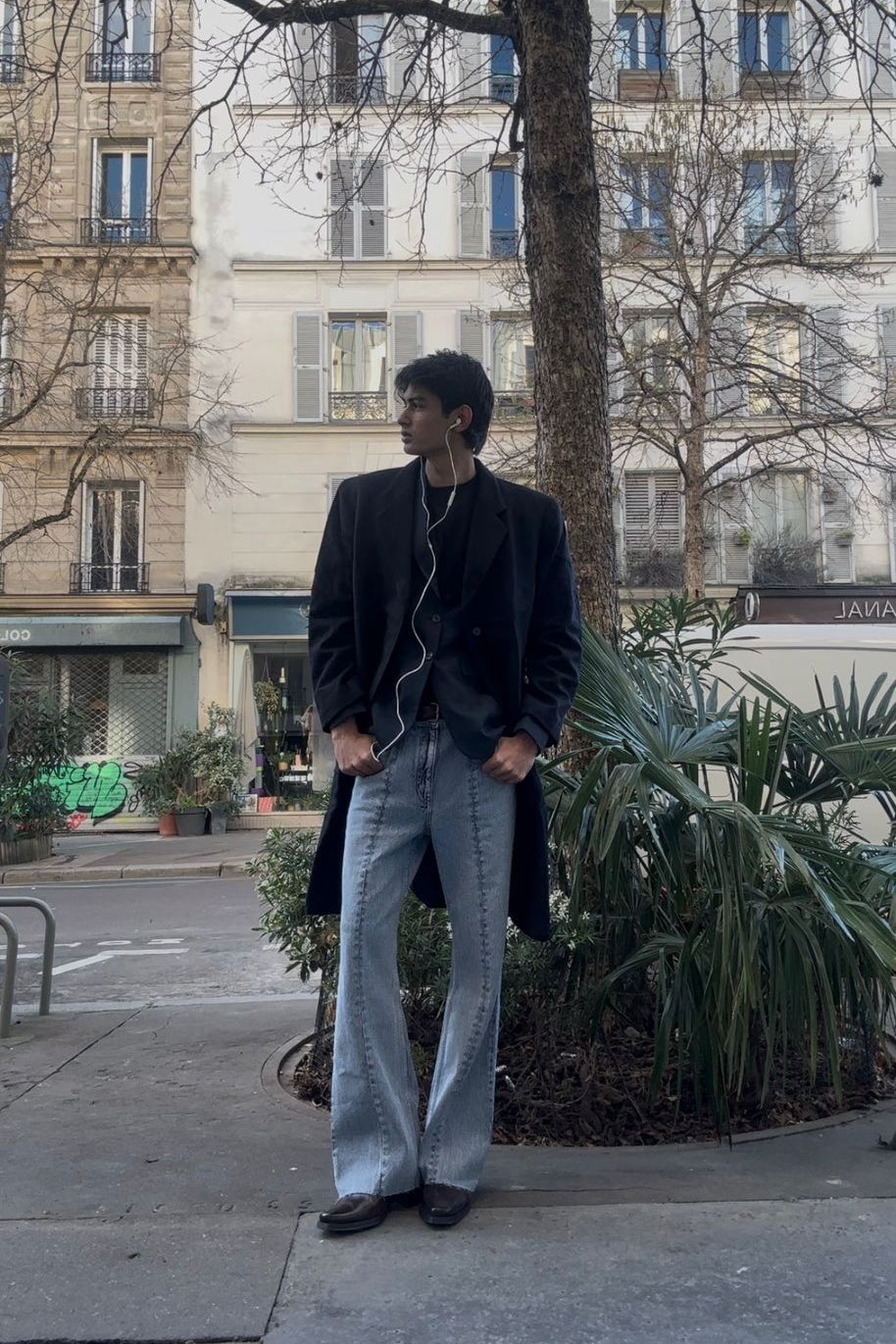 SKY BLUE FLARED JEANS