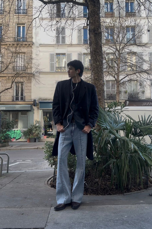 SKY BLUE FLARED JEANS