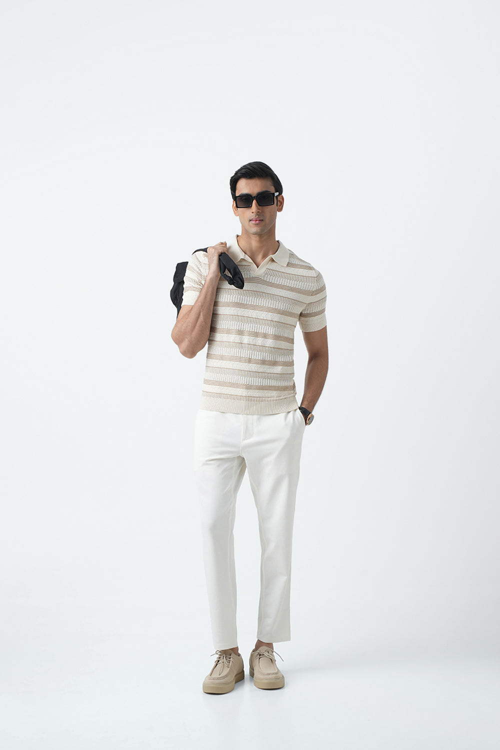 BISQUE KNIT POLO SHIRT