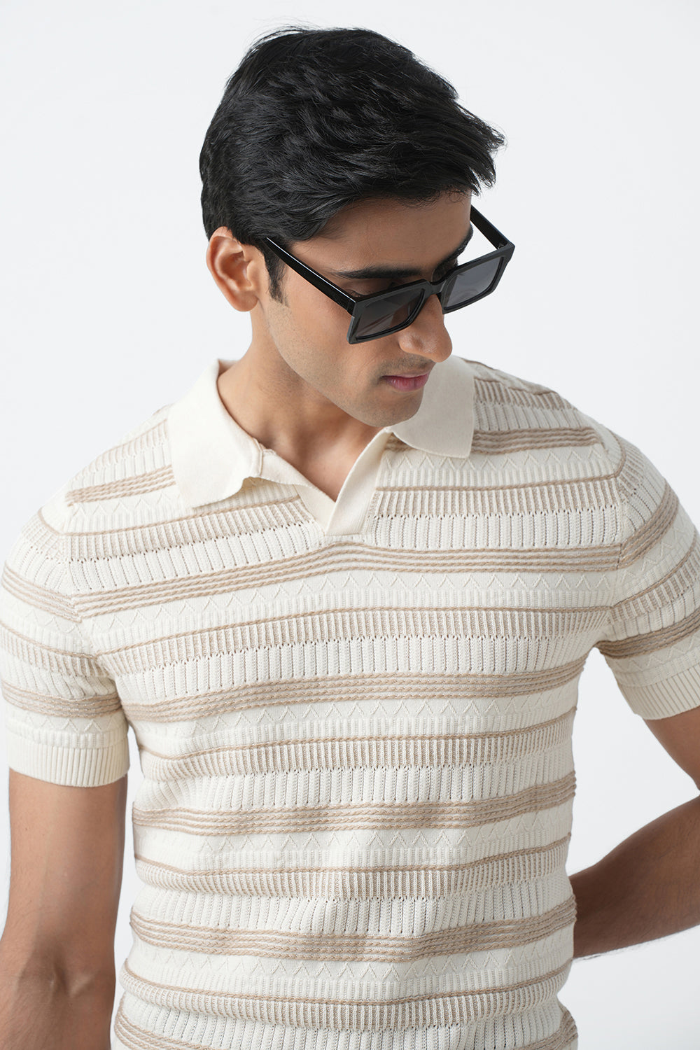 BISQUE KNIT POLO SHIRT