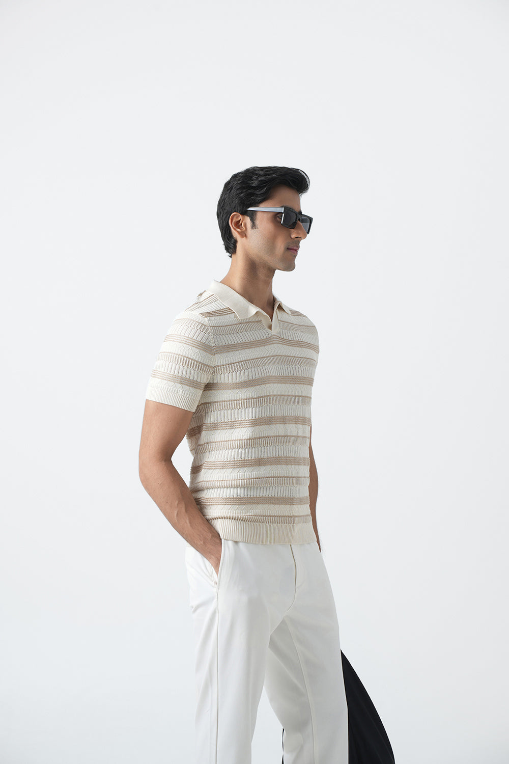 BISQUE KNIT POLO SHIRT
