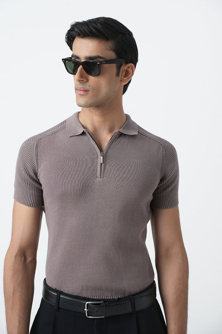 TRUFFLE POLO KNIT SHIRT