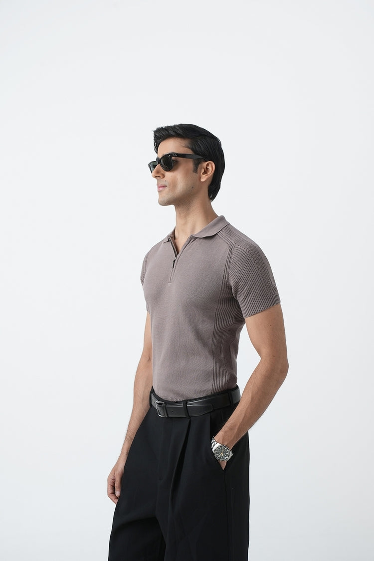 TRUFFLE POLO KNIT SHIRT