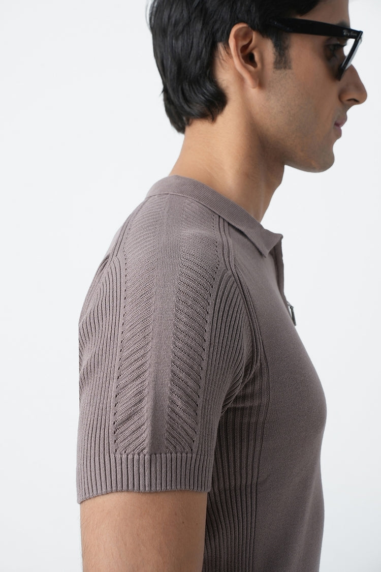 TRUFFLE POLO KNIT SHIRT