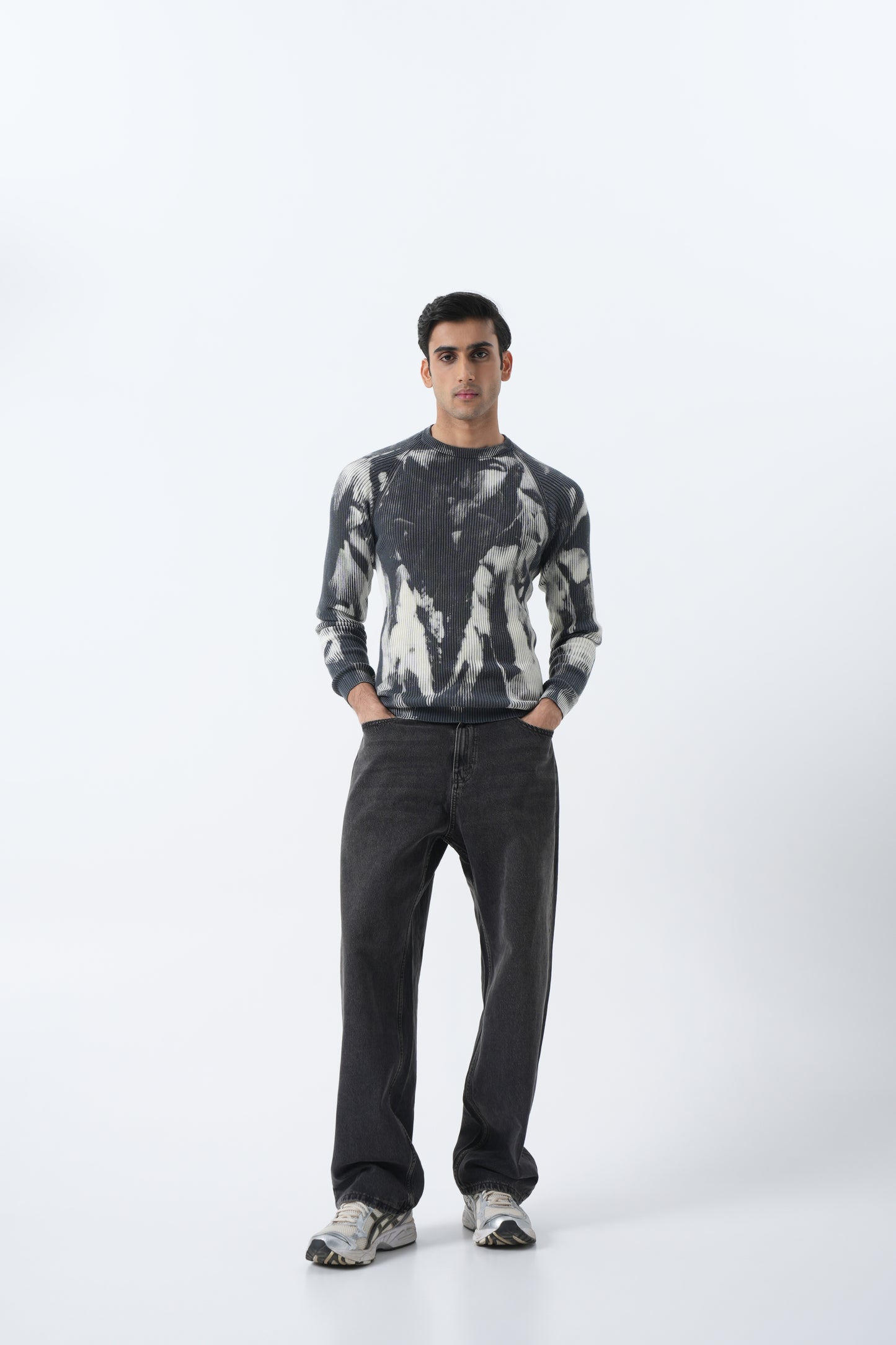 CHARCOAL CLOUD RIBBED SWEATSHIRT