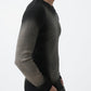 BROWN WASHED RIBBED SWEATSHIRT