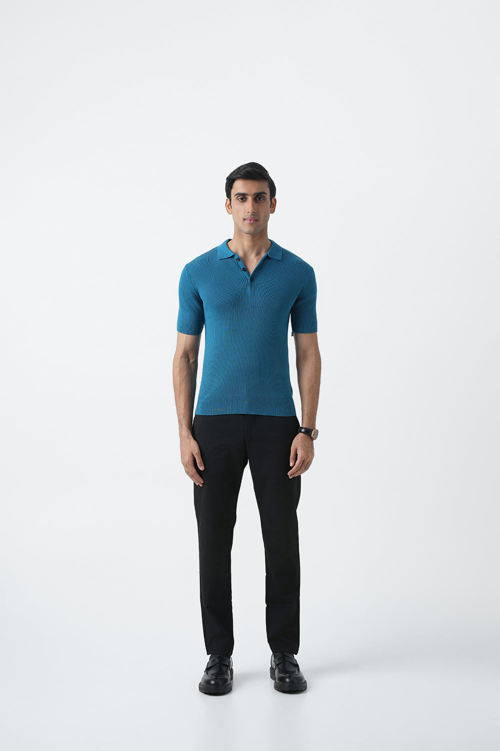 SUMMER TEAL KNIT POLO SHIRT