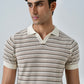 LIGHT STONE KNIT POLO SHIRT