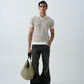 LIGHT STONE KNIT POLO SHIRT