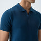 TEAL TEXTURED KNIT POLO SHIRT