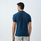 TEAL TEXTURED KNIT POLO SHIRT