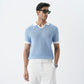 SEA BLUE POLO KNIT SHIRT