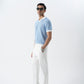 SEA BLUE POLO KNIT SHIRT