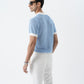 SEA BLUE POLO KNIT SHIRT