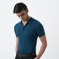 RIBBED KNIT POLO SHIRT