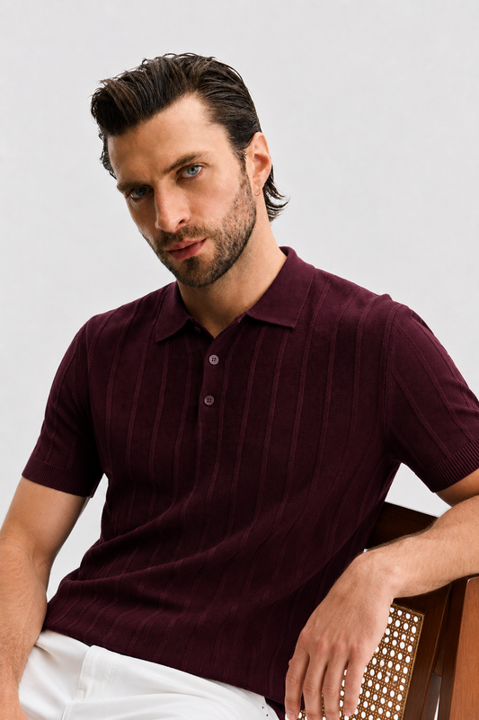 Maroon Polo Knit Shirt
