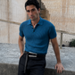SUMMER TEAL KNIT POLO SHIRT