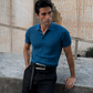 SUMMER TEAL KNIT POLO SHIRT