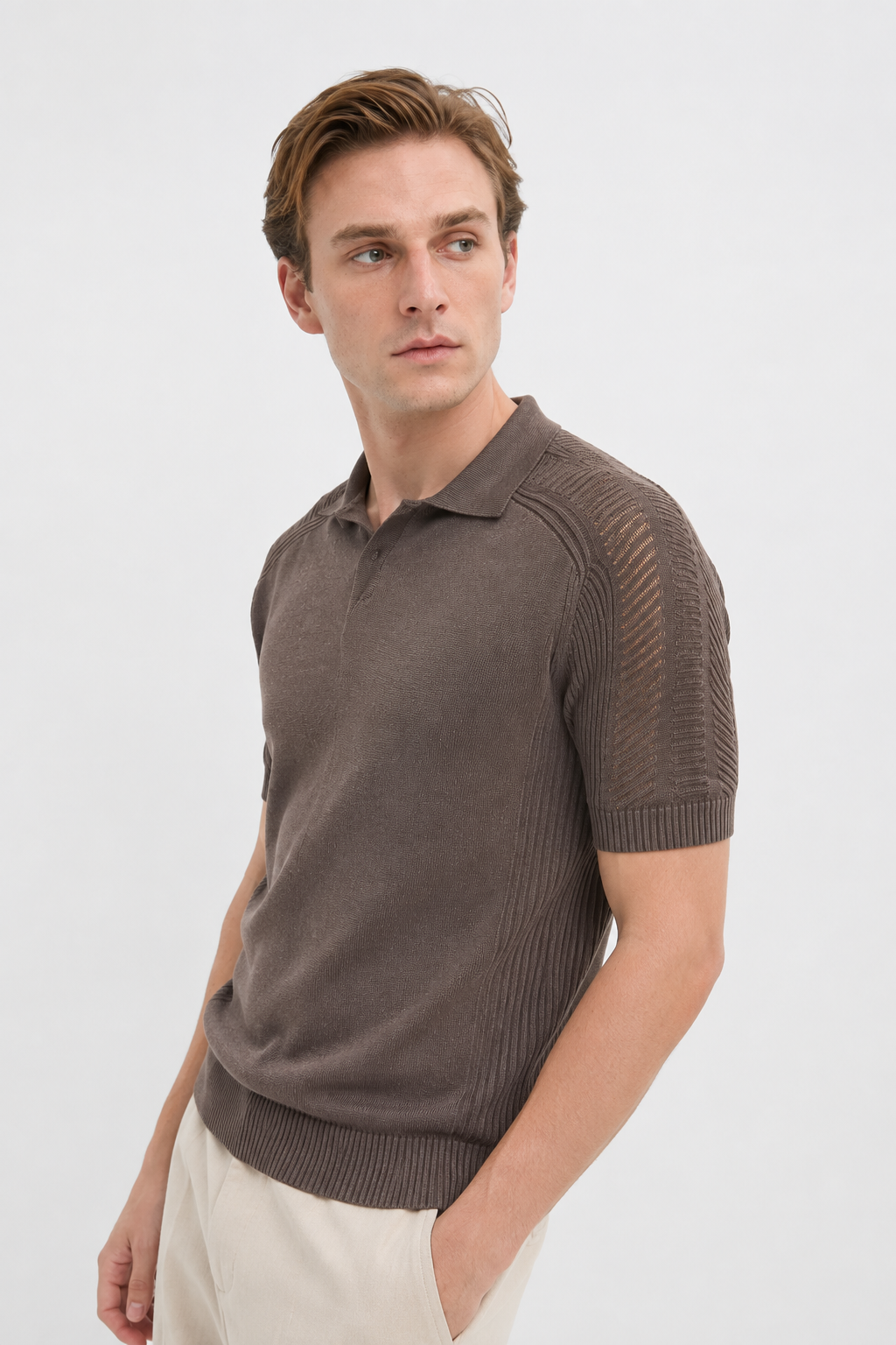 TRUFFLE POLO KNIT SHIRT