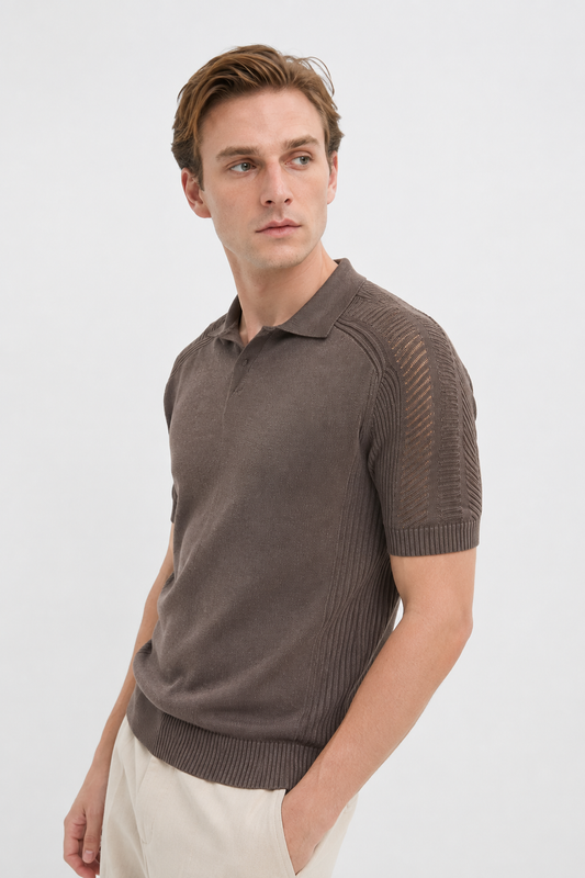 TRUFFLE POLO KNIT SHIRT